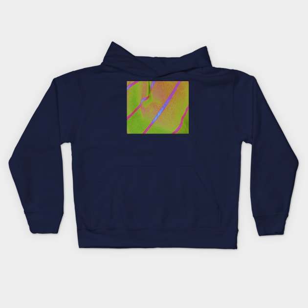 Hot fluro Ribbons abstract Kids Hoodie by stevepaint